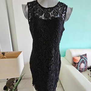 Little black Dress ( Calvin Klein)  Sexy crochet 10p